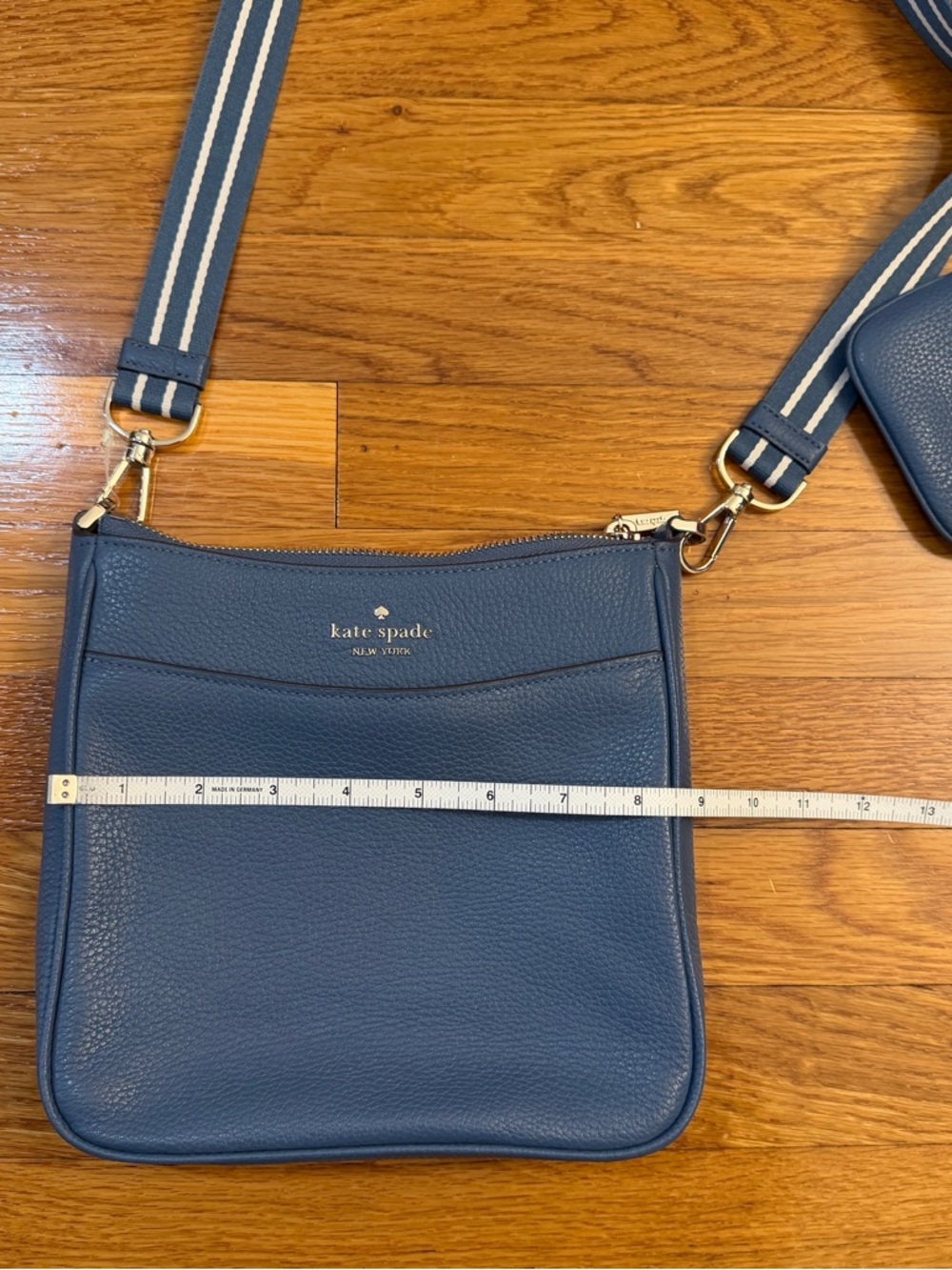 Kate Spade New York Rosie Medium Swingpack Crossbody Blue Pebbled Leather - NWOT - Picture 3 of 9